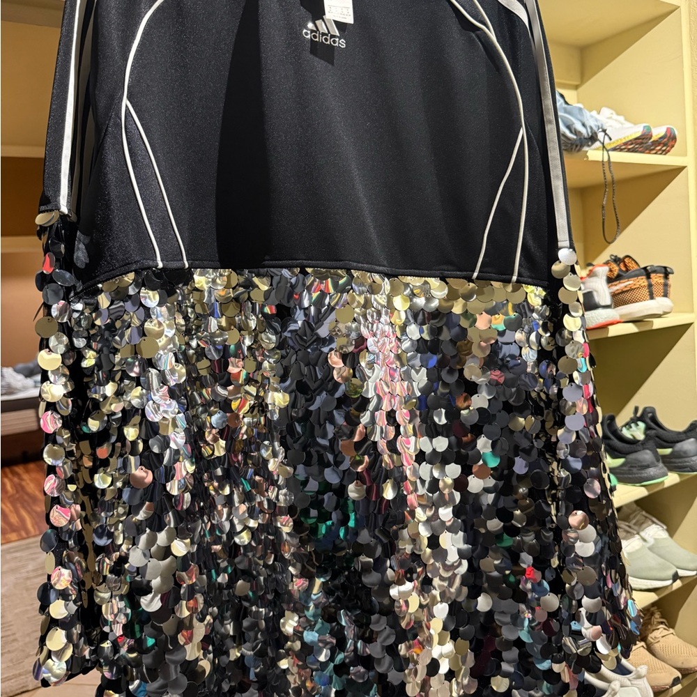Adidas Black and Silver Sequin Dress